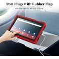 thumbnail image 7 of FIEWESEY for Walmart Onn 8 2024 Tablet Case for Onn 8 4th Gen Case Shockproof Hybrid for Kid Kids Friendly Shell Case Built in Shoulder Strap Stand for Walmart Onn 8 2024 Model 100135923 - RedBlack, 7 of 7