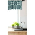 thumbnail image 3 of Ethnic Window Valance, Jumble Continuous Medallion Ornaments, Curtain Valance for Kitchen Bedroom Decor with Rod Pocket, 54" X 12", Slate Blue Pale Blue, by Ambesonne, 3 of 3