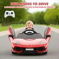 thumbnail image 2 of Luku 12V Lamborghini Electric Ride-On Car for Kids with Parent Remote, MP3/USB, Scissor Doors, LED Headlights, Smooth Start, 2 Speeds Manual, 3 Speeds Remote, for Toddlers Ages 3-8, 55 lbs Capacity, 2 of 8