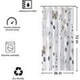 thumbnail image 4 of Stall Floral Shower Curtain Sets,36Wx72H Inch Narrow RV Grey and Ink Blue Flowers Fabric Shower Curtains, Soft Waterproof Polyester Bathroom Curtains with Hooks, 4 of 5
