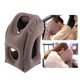 thumbnail image 3 of Almohada de viaje inflable plegable portátil, almohada para dormir en casa, avión, oficina, descanso para siestas, color gris, 3 of 13