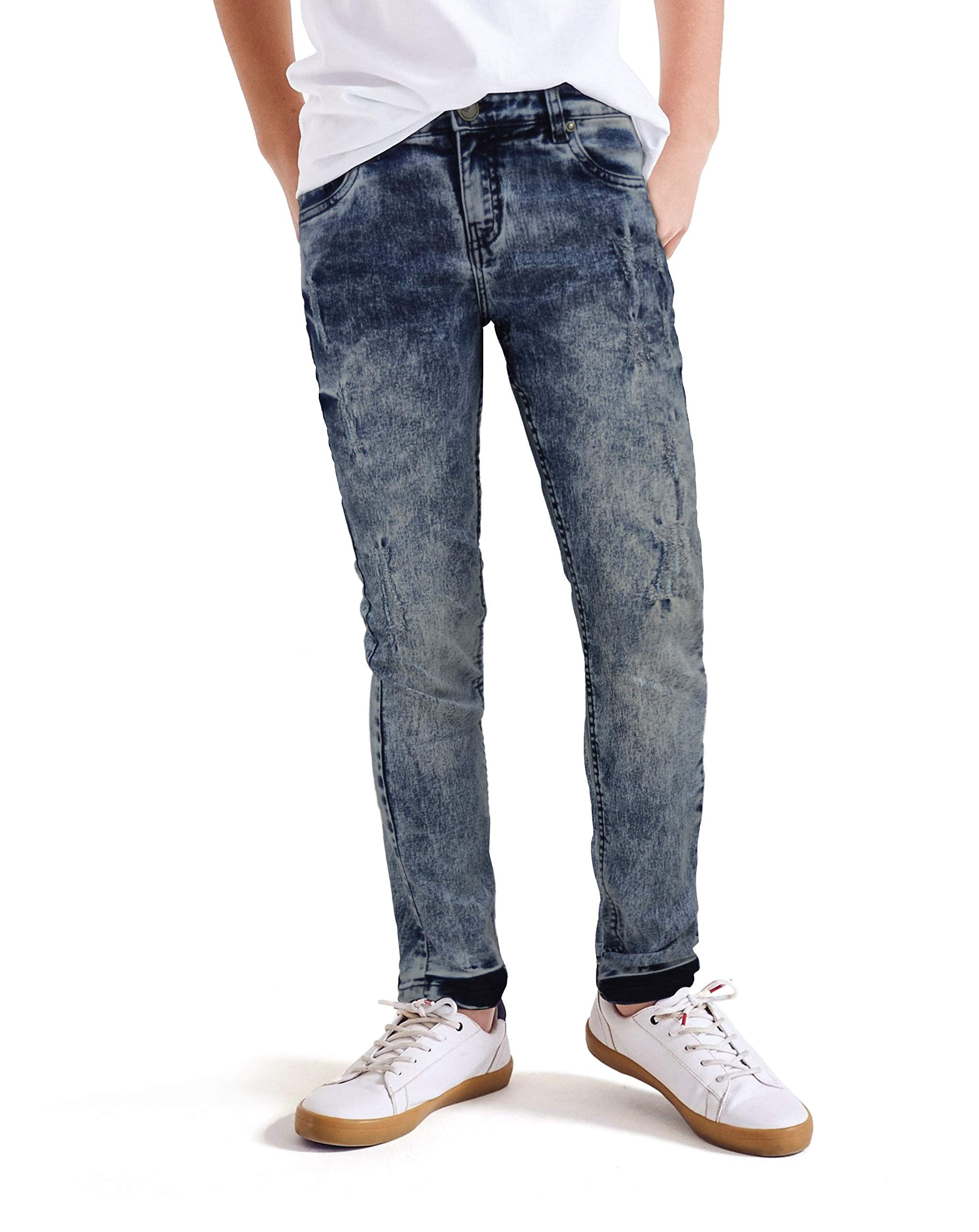 schilder binnenkort Nu al X RAY Skinny Ripped Jeans for Boys – Distressed Slim Fit Denim Pants, Light  Wash - Minor Rips, Size 14 - Walmart.com
