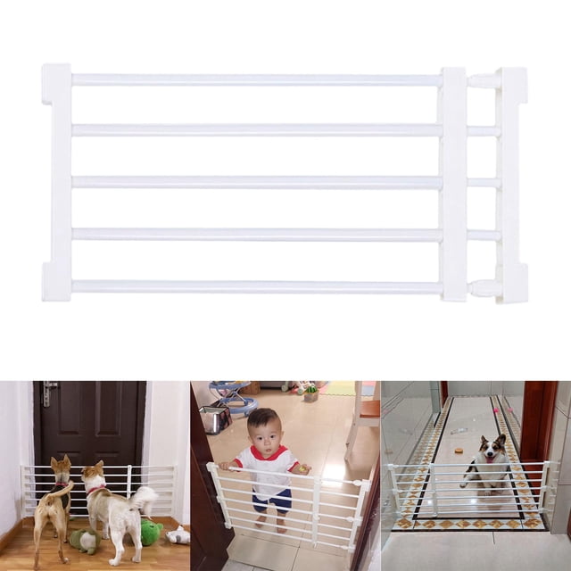 Retractable Dog Gate Expandable Gate for Hallways Backyard Small Medium Pets 56to100cmx24cm White