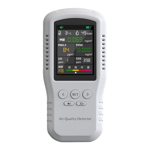 High Precise Indoor Air Quality Tester Featuring Realtime LCD Display for Formaldehyde TVOC Detection In Homes Environment