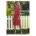 thumbnail image 2 of EASYBRA Women Polka Dot Midi Dress Short Sleeve A Line Casual Elegant Summer Dress, 2 of 5
