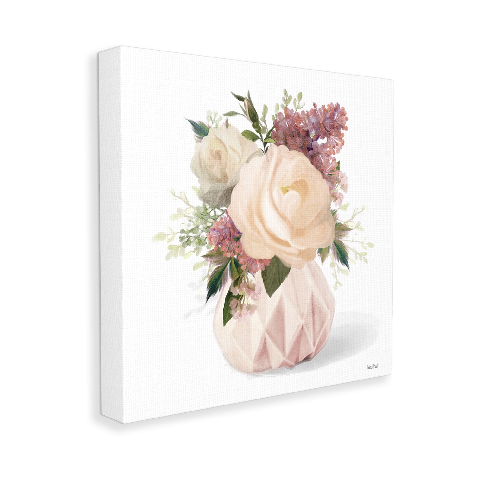 Stupell Industries Blush Pink Bouquet Botanical & Floral Painting Gallery Wrapped Canvas Art Print Wall Art, 36 x 36