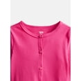 thumbnail image 2 of Wonder Nation Toddler Girls' Ribbed Cardigan with Long Sleeves, Sizes 18M-5T, 2 of 3