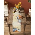 thumbnail image 4 of Table Runners 72 Inches Long Dress Scarves, Orange Blue Pumpkins Fall Farmhouse Kitchen/Dining Table Runner, Coffee Tablerunners, Thanksgiving Eucalyptus Floral 13x72 Inch, 4 of 7