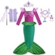 thumbnail image 1 of Vestido de princesa Ariel de La Sirenita de Disney para niñas, disfraz de Cosplay de tul de manga corta, ropa de fiesta de cumpleaños y Carnaval para niños, 1 of 5