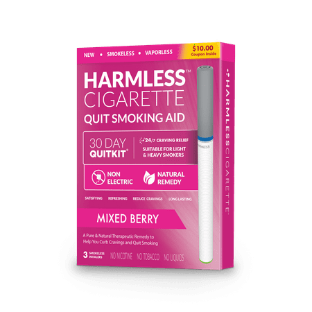 Harmless Cigarette / 30 Day Quit Kit / Stop Smoking Aid To Help Quit Smoking / Best Stop Smoking Product / Easy Way To Quit / FREE Support (Best Rated E Cigarette)