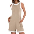thumbnail image 5 of AUNVITO Women's Romper Breathable Comfortable Sporty Color Block Lightweight Stretchy Casual and Sporty Style, 5 of 7