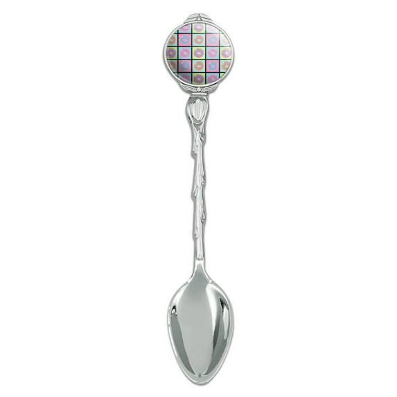 Retro Cute Yummy Donuts Pattern Novelty Collectible Demitasse Tea Coffee Spoon