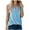 #11 Sky Blue, variant on Women's Tank Top Summer Casual V Neck Top Floral Printing Wide Straps Sleeveless T-Shirts Blouses Loose Vests Pullover Top