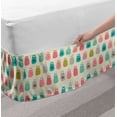 thumbnail image 2 of Cat Bed Skirt, Repetitive Kitten Print Funny Feline Friends Moods Happy Surprised, Elastic Bedskirt Dust Ruffle Wrap Around for Bedding Decor, 4 Sizes, Blush Seafoam, by Ambesonne, 2 of 2