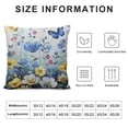 thumbnail image 5 of Nawypu  Blue Yellow Flowers Throw Pillow Cover Set of  Poppy Floral Square Decorative Cushion Covers  Rustic Wildfloral Pillowcase for Couch Sofa Bedroom Car, 5 of 5
