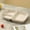 Beige, variant on Gosuguu Rectangular Plastic Compartment Tray with Three Sections for Meals Snacks and Parties