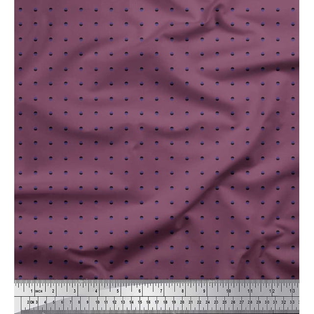 Soimoi Poly Georgette Fabric Stripe & Semi Circle Shirting Printed Fabric 1 Yard 42 Inch Wide