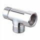 thumbnail image 5 of G1/2" Brass 3 Way Diverter - Universal Shower Tee Adapter - Shower Hose Diverter for Portable Bidet and Sprayer - Chrome, 5 of 5