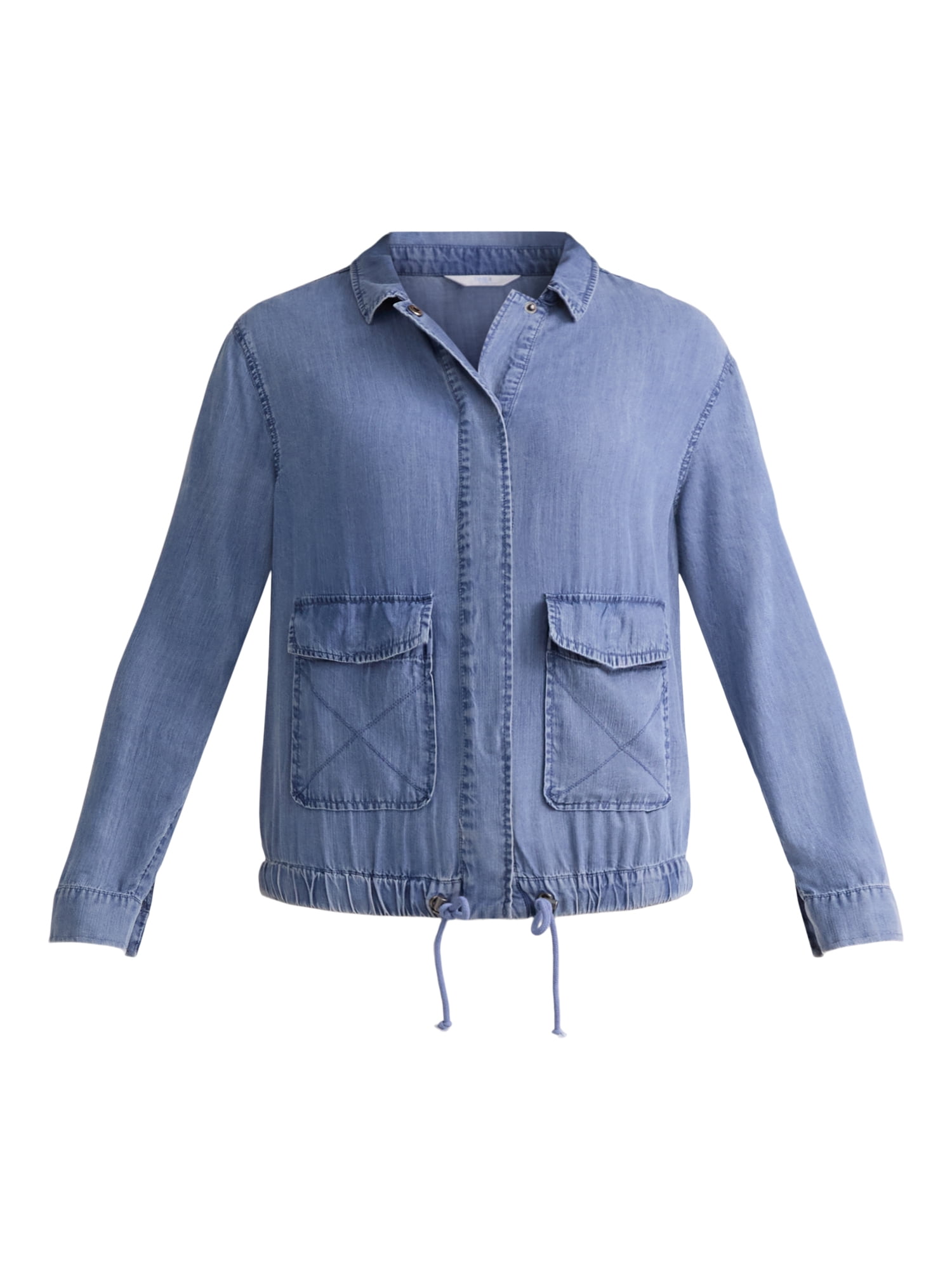 Time and Tru Women's Chambray Utility Jacket, Sizes XS-XXXL