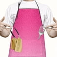 thumbnail image 2 of Pink Gradient Leopard Print Apron-Garden Aprons for Women with Pockets-Cotton Linen Waterproof Kitchen Cooking Gardening Aprons Adjustable for Kitchen,Cooking,BBQ and Salon 33x27 Inch, 2 of 7