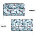 thumbnail image 3 of Leather Thin Slim Wallets for Women Men - Boat In Ocean Clutch Card Wallet for Women Men with Zipper, 3 of 7
