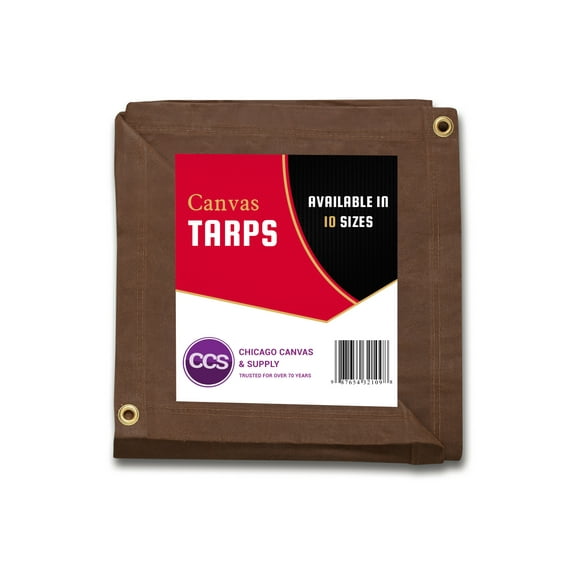 Chicago Canvas & Supply Canvas Tarp (8' x 10', Brown)