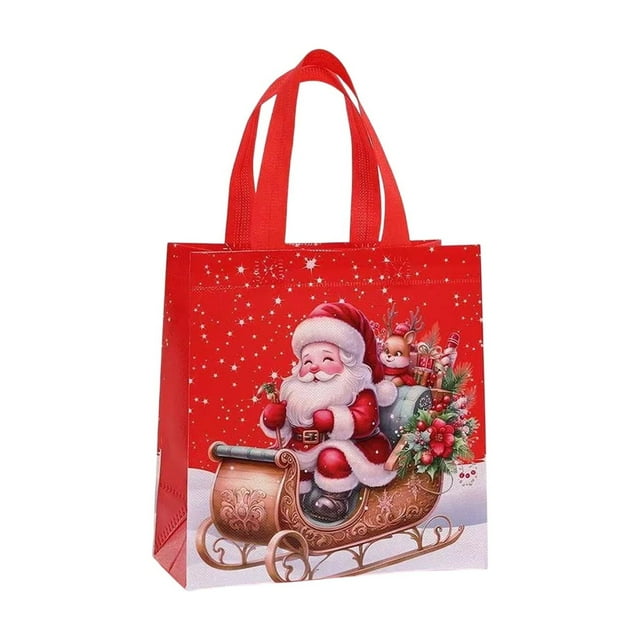 Bolsas navideñas coloridas, bolsas impermeables de tela no tejida para comestibles, bolsas para dulces, bolsas de embalaje de tela no tejida, adornos navideños, regalos navideños, decoraciones navideñ
