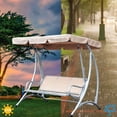 thumbnail image 4 of Reemplazo de toldo para columpio, cubierta superior de repuesto para columpio, cubierta superior impermeable para patio, asiento de patio, muebles (beige), 4 of 8