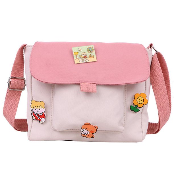 Bolsas de compras para mujer, dulce estampado Kawaii, lona, ocio, tienda diaria, bolso cruzado, bolso tipo cartera, nuevo