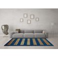 thumbnail image 3 of Ahgly Company Indoor Round Abstract Light Blue Modern Area Rugs, 5' Round, 3 of 4