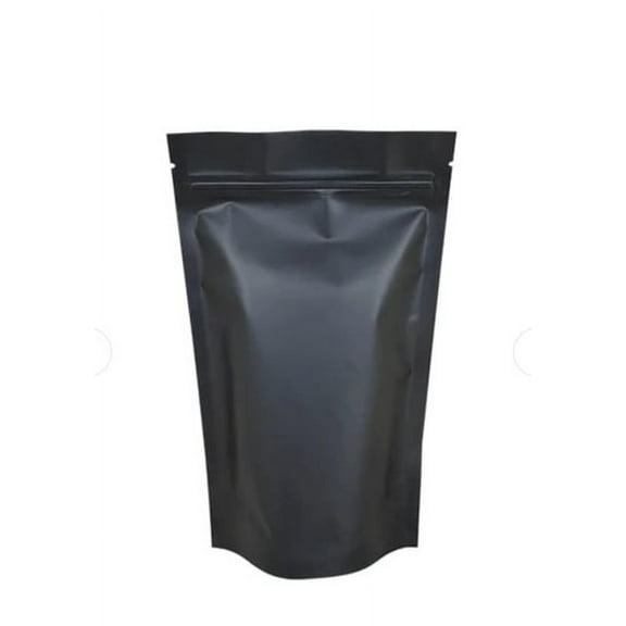 Hushveda Absolute Reusable Matt Black Zipper Stand Up Pouch Bag of Capacity 500 grm. Pack of 100