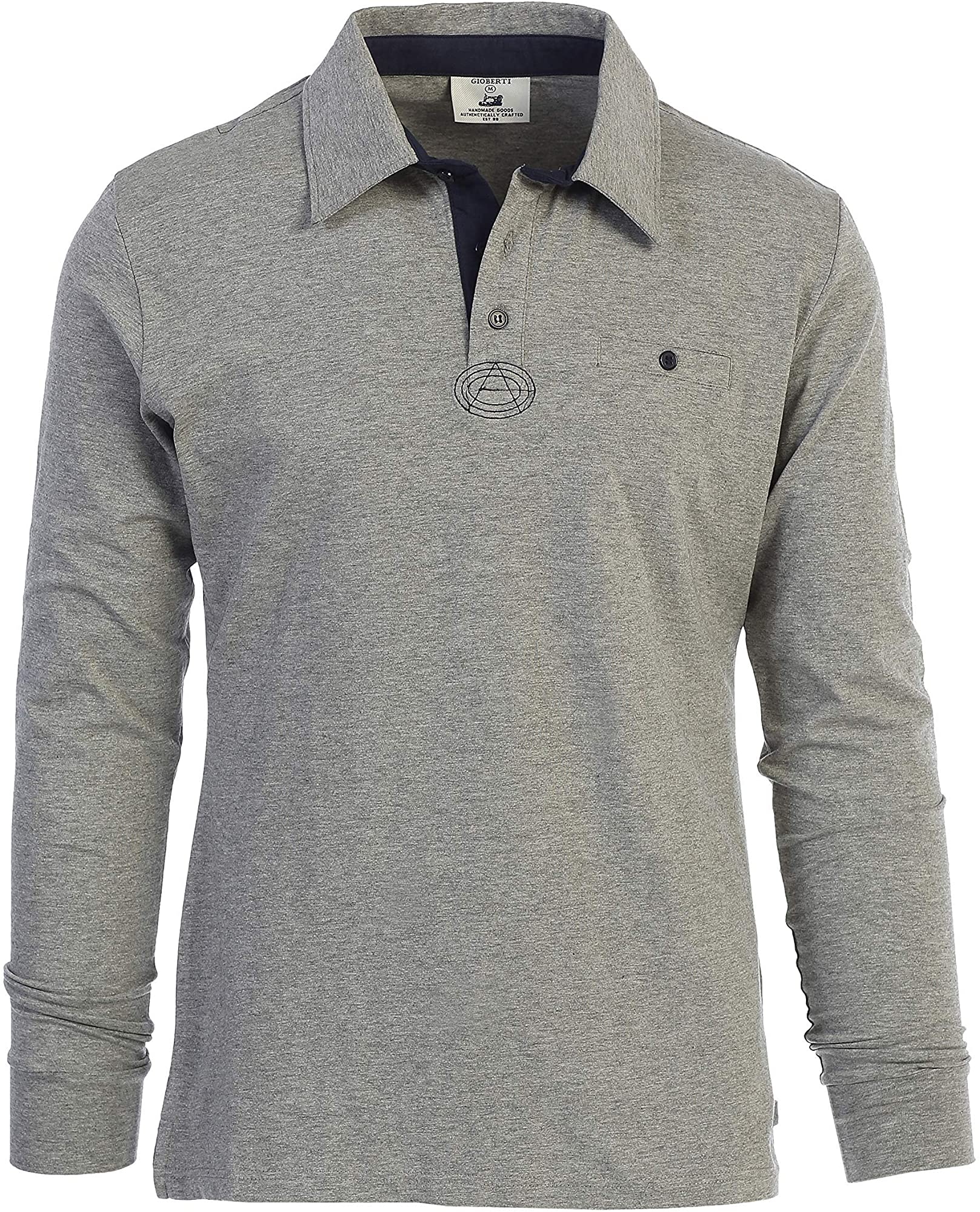 Gioberti Mens Slim Fit Long Sleeve Stretch Polo Shirt Walmart Canada