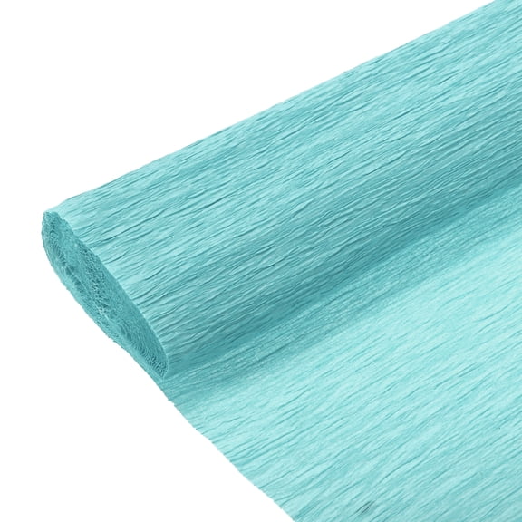 Uxcell 1Pcs Crepe Paper Roll 8.2ft Long 9.84 Inch Wide for Wedding Decoration, Light Blue