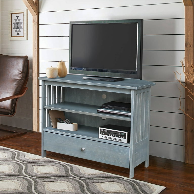 International Concepts 35 Mission Corner TV Stand in Washed Gray