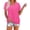 Hot Pink, variant on Pink S WIZUTIZ Tops for Women up to 50% Off Cotton Blend Plus Cotton Linen Vintage Blouse Solid Ultra Soft Ladies Tshirts Casual Round Neck Tops Linen Plus Size Tee Fluffy Short Sleeve Tshirt Shirts