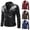 (Fashion 5)Black, variant on Aimik Hanes Mens Leather Jacket Stand Collar Pu Motorcycle Jacket Faux Zip-Up Slim Ce Armor Moto Biker Coat Outwear Racer Retro Motorcycle Biker Leather Jacket for Men-Blue L