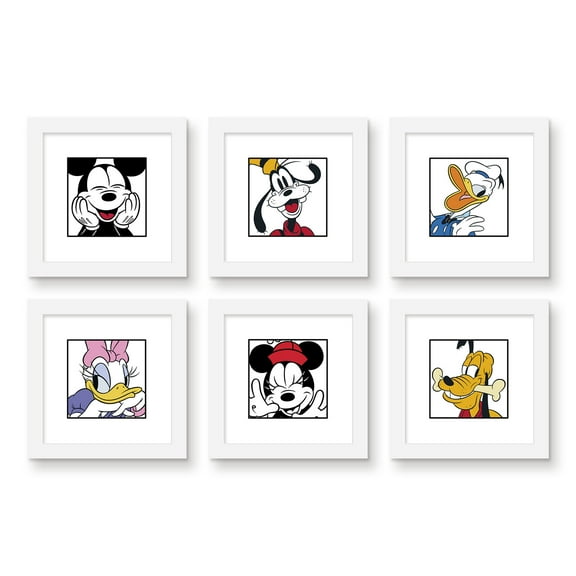 Gallery Pops Disney Mickey Mouse & Friends - Happy Expressions Wall Art Bundle (6-Pack)