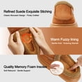 thumbnail image 3 of Pmoiste Men's Moccasin Slippers with Arch Support,Thick Memory Foam EVA Platform Winter Warm House Slippers for Men, 3 of 6
