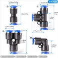 thumbnail image 3 of Sentmoon Pneumatic Connector Kit Push In Connectors Straight Combination Air Hose Fittings Accessories for 40 50 60 80 Pieces Industrial Air Line Sy s Quick Release Couplers Set, 3 of 3