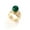 Green, variant on Womens Colorful Pearl Index Finger Ring Gold Plated Geometric Inlaid Gemstone Fashion Jewelry Gift Fashionable