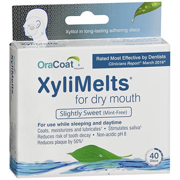 Oracoat Xylimelts Dry Mouth Mint Free 40 ct