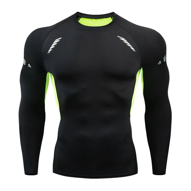 sweethay Ropa interior termica para hombre medias elasticas deportivas de secado rapido para esquiar correr capas Base calidas ropa deportiva de Camisetas XXXL 1609 verde sweethay AP013385 44 Walmart ...