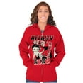 thumbnail image 3 of Kanji Betty Boop Hashtag Flirty XOXO Zip Hoodie Sweatshirt Women Brisco Brands M, 3 of 5