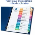 thumbnail image 5 of Avery 1" Heavy-Duty Clear-Cover Binder, Navy with Avery Ready Index Table of Contents Dividers 11197, 15-Tab, 6 Sets Bundle, 5 of 12