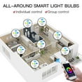 thumbnail image 3 of WiFi Smart Light Bulb LED 5W 90-265V 2800K-6200K + RGB GU10 Dimmable Light Mobile App Remote Control Compatible with Alexa and Google Home Voice Control, 2-Pack, 3 of 8