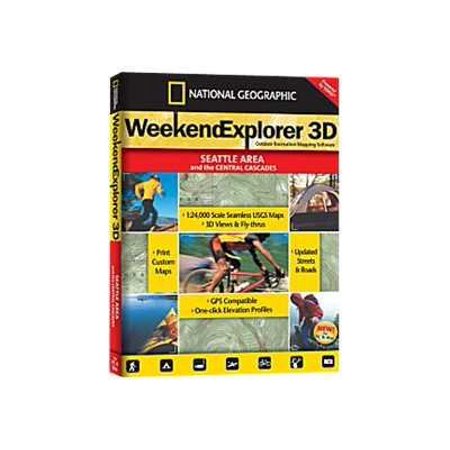 National Geographic TOPO! Weekend Explorer 3D Seattle Area/Central Cascades Map