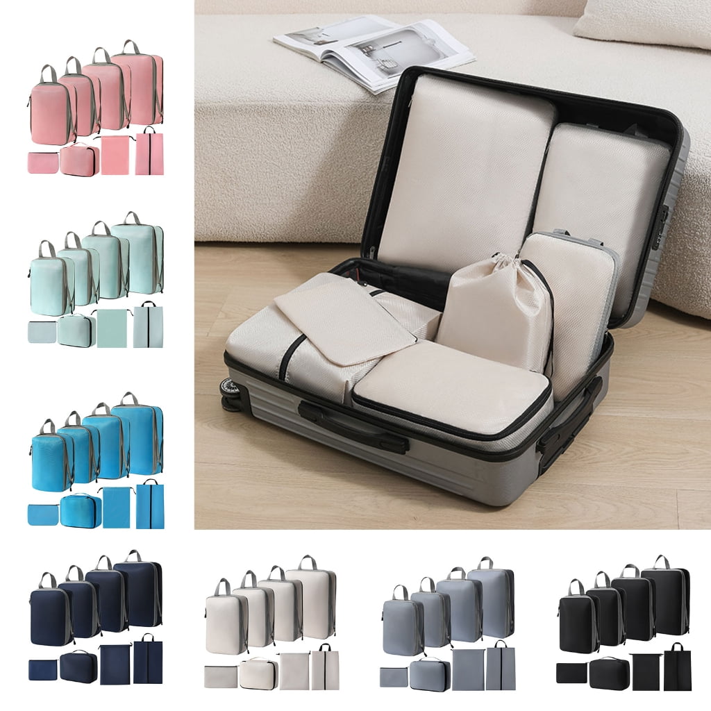 8Pcs Luggage Organizers Bags for Travel Waterproof Packing Cube Storage Bags