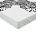 thumbnail image 2 of Ambesonne Irish Fitted Sheet, Royal Old Celtic Knot, Queen Size, Black White, 2 of 3