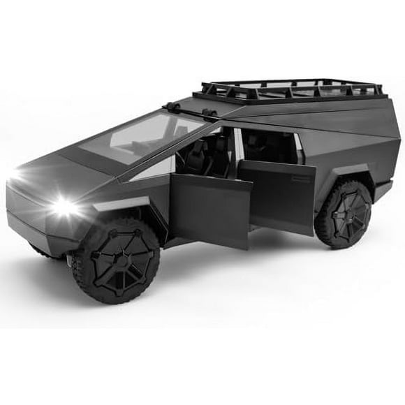 Cybertruck Model: 1/24 Diecast Metal Toy Trucks with Lights and Sounds for Boys, Ages 3 and Up (Gray Camper) Gray Camper Gray Camper