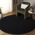 thumbnail image 2 of SAFAVIEH Ebony Amaia Geometric Striped Area Rug, Charcoal, 6' x 6' Round, 2 of 10